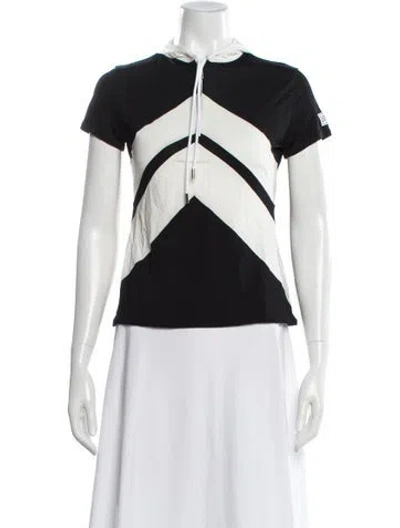 Pre-owned Jean Paul Gaultier Colorblock Pattern Crew Neck Hoodie In Black