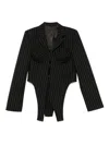 Jean Paul Gaultier Tailored Fitted Blazer In Black