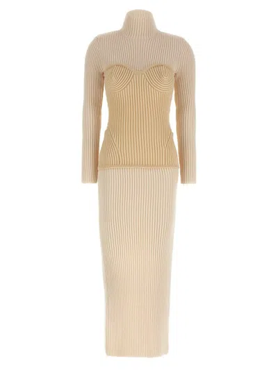 Jean Paul Gaultier Corset Dress In Neutral