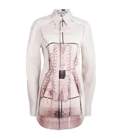 JEAN PAUL GAULTIER CORSET PRINT SHIRT