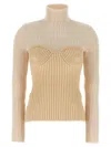 Jean Paul Gaultier Corset Sweater Sweaters And Cardigans White In Brown