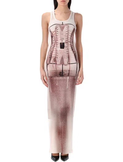 JEAN PAUL GAULTIER JEAN PAUL GAULTIER CORSET TROMPE L'OEIL KNIT DRESS