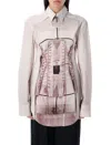 Jean Paul Gaultier Illusion Collared Graphic Print Shirt