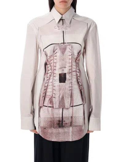 JEAN PAUL GAULTIER JEAN PAUL GAULTIER CORSET TROMPE L'OEIL SHIRT WITH AVANT-GARDE DESIGN