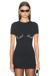 Jean Paul Gaultier Logo-lettering Cotton T-shirt In Black & White