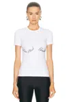 Jean Paul Gaultier Logo-lettering Cotton T-shirt In White & Black