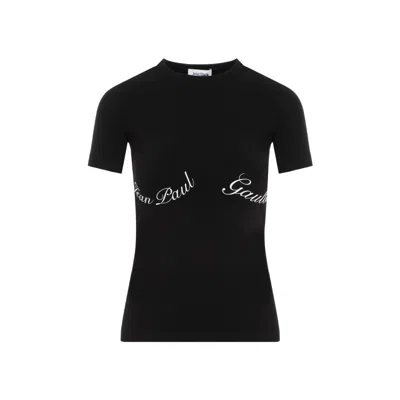 Jean Paul Gaultier Cotton Baby Tee-shirt With In Black