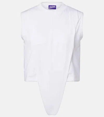 Jean Paul Gaultier Cotton Bodysuit In White