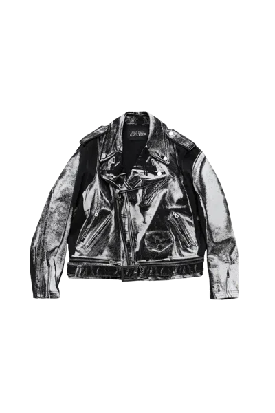 Jean Paul Gaultier Cotton Bonded Canvas Perfecto Printed "trompe L'œil Perfecto"