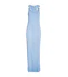 Jean Paul Gaultier Cotton Buckle-detail Maxi Dress In Blue