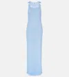 Jean Paul Gaultier Cotton Buckle-detail Maxi Dress In Blue