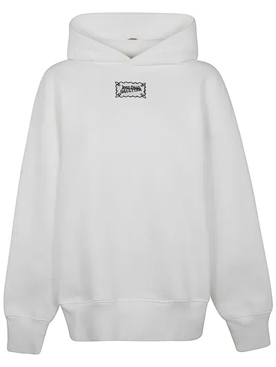 JEAN PAUL GAULTIER JEAN PAUL GAULTIER COTTON OVERSIZED HOODIE WITH "LACE LABEL" TRANSFER