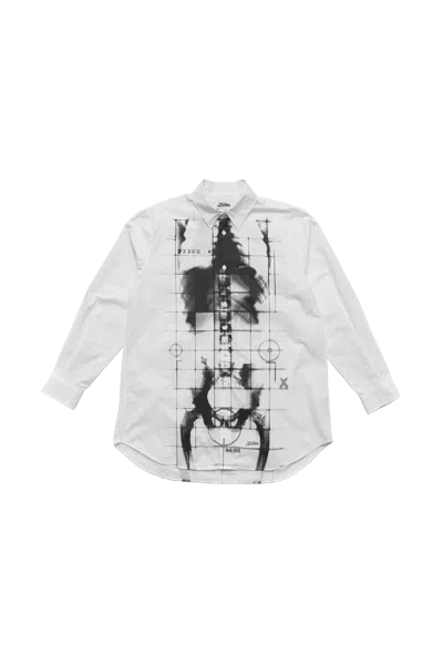 JEAN PAUL GAULTIER JEAN PAUL GAULTIER COTTON POPLIN SHIRT PRINTED "SQUELETOR"