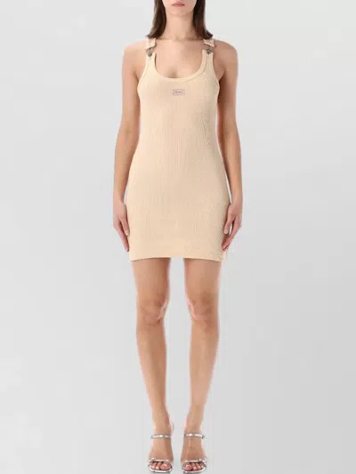 JEAN PAUL GAULTIER RIBBED COTTON SHORT DRESS