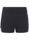 Jean Paul Gaultier Cotton Ribbed Mini Short With Lingerie Garter Clothing In Black