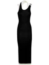 Jean Paul Gaultier Cotton Ribbed Twisted Double Layer Sleeveless Dress