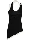 Jean Paul Gaultier Cotton Ribbed Twisted Double Layer Tank Top Clothing