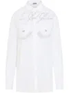 Jean Paul Gaultier Long Sleeves Double Layer Shirt In White