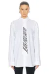 Jean Paul Gaultier Camicia In Popeline Con Cravatta Stampata In White
