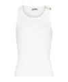 Jean Paul Gaultier Tank Top With Piercing In White
