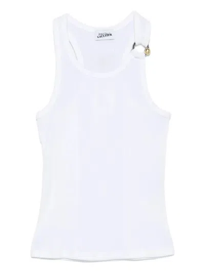 Jean Paul Gaultier Women Cotton Tank Top In White