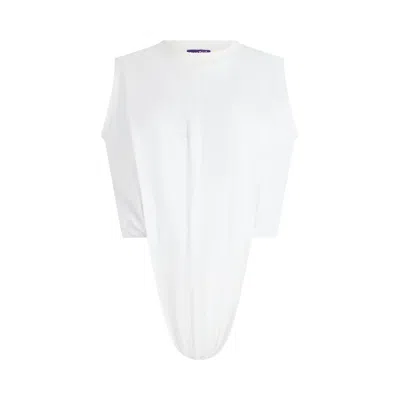 Pre-owned Jean Paul Gaultier Cotton Twisted Tee Body 'white' | Women's Size Xs