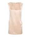 Jean Paul Gaultier Cowl-effect Mini Dress In Neutral