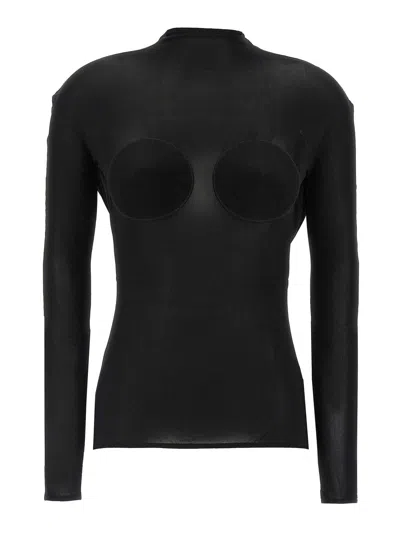 Jean Paul Gaultier Cone Sweater In Black
