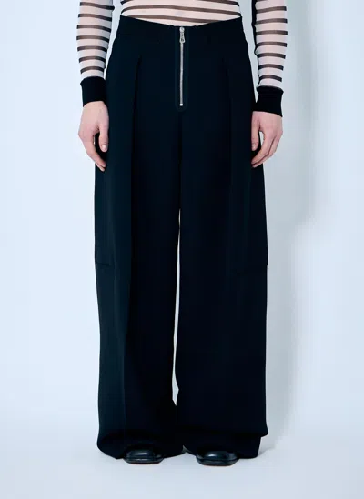 Jean Paul Gaultier Crepe Bonded Pants In Black