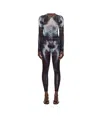 Jean Paul Gaultier Crew Neck Long Sleeve Jumpsuit In Black