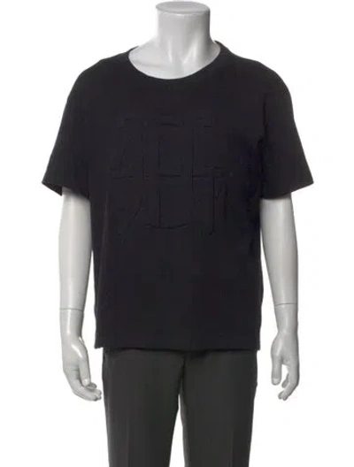 Pre-owned Jean Paul Gaultier Crew Neck Short Sleeve T-shirt In Black