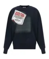 Jean Paul Gaultier The Blue Gaultier Label Sweatshirt Blue In Black