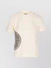 Jean Paul Gaultier Crewneck Graphic Print Laurel Printed Short Sleeves In Neutral