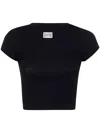 Jean Paul Gaultier Crop Baby Tee With ''gaultier'' Patch
