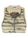 Jean Paul Gaultier Crop Tulle Top Tops Multicolor