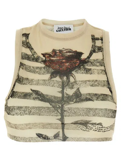 Jean Paul Gaultier Crop Tulle Top