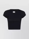 Jean Paul Gaultier Cropped Baby T-shirt Avec Patch In Black
