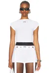 Shop Jean Paul Gaultier Cropped Baby Tee In White