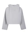 Jean Paul Gaultier Cropped Hoodie In Gray