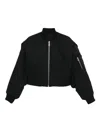 Jean Paul Gaultier Cropped Bomber With Hidden Hood Detail In Black