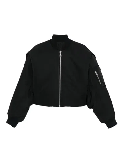 JEAN PAUL GAULTIER ZIP-FASTENING CROPPED BOMBER JACKET - WOMEN'S - POLYAMIDE/POLYESTER