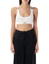 Jean Paul Gaultier Cropped Tank Top Clip In White