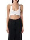 Jean Paul Gaultier Cropped Tank Top Clip In White