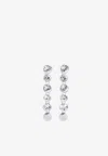 Jean Paul Gaultier Crystal-embellished Drop Earrings In Silver