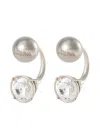 Jean Paul Gaultier Crystal-embellished Earrings In Silver