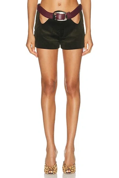 Jean Paul Gaultier Curved Short In Green