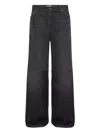 Jean Paul Gaultier Cut-out-detail Cotton Jeans In Black