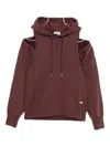 Jean Paul Gaultier Cut-out Hoodie In Red