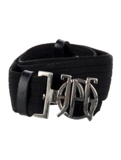 Pre-owned Jean Paul Gaultier Cutout Accent Belt In Black