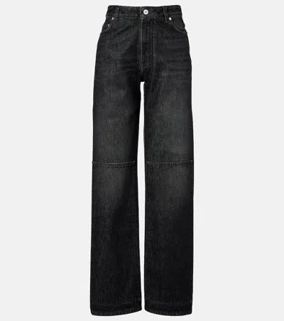 Jean Paul Gaultier Cutout High-rise Wide-leg Jeans In Blue